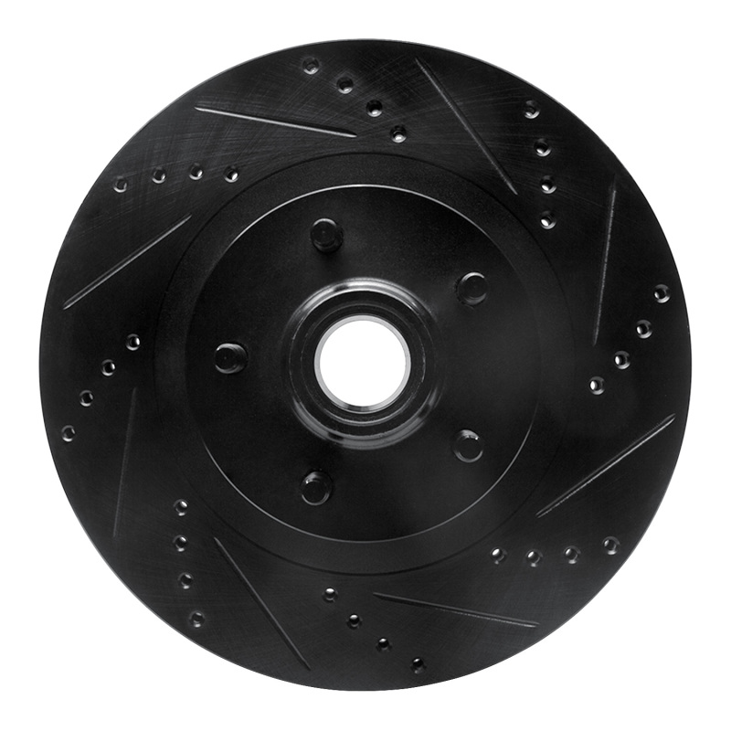 Ford Explorer Sport Brake Rotor (1) - Front Right - R1 Concepts - Drilled & Slotted - Black - `01-`05